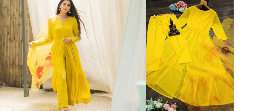 Yellow Kurti for Haldi