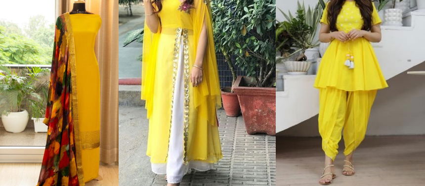 Simple Haldi Outfit for Women