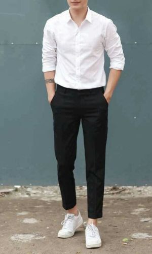 white shirt combination pants