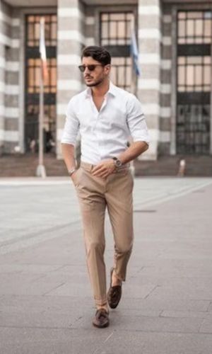 white shirt combination pant