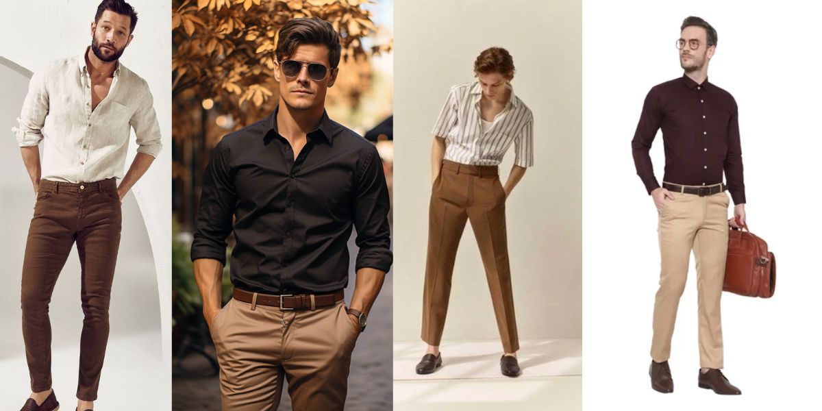 Brown Colour Pant Matching Shirt