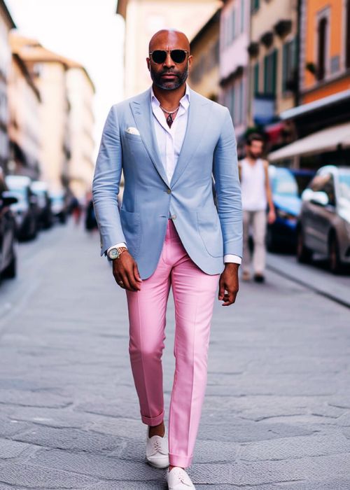 Grey Shirt with Pink Pants