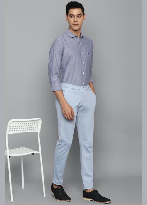 Grey Shirt with Light Blue Pants