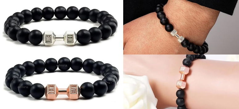 Dumbell Couple Combo Bracelet
