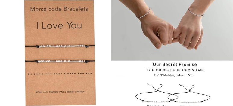 I Love You Morse Code Bracelet