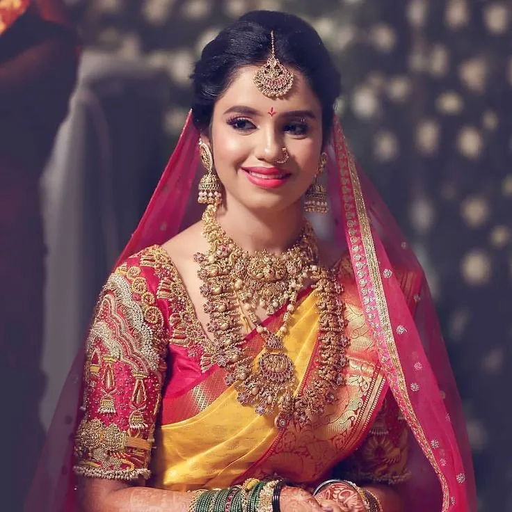 Elegant Pattu Saree South Wedding Look