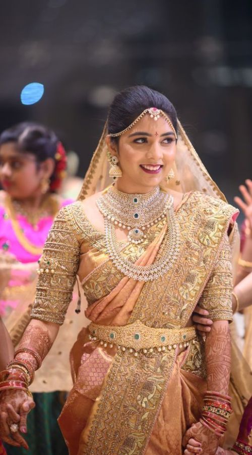 Elegant Pattu Saree South Wedding Look