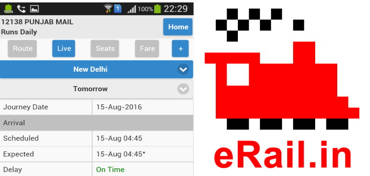 eRail.in App