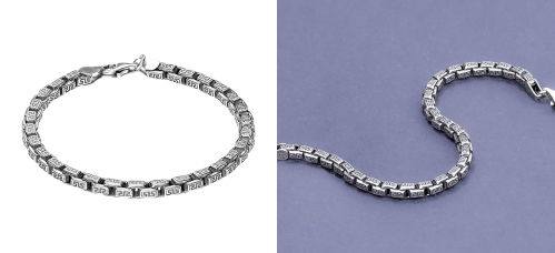 Oxidised Silver Bracelet for Men