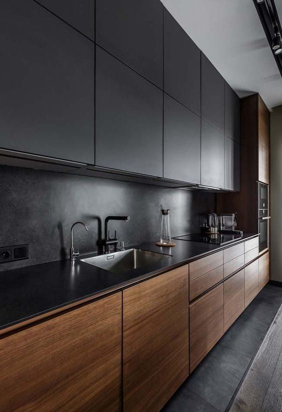 black colour for kitchen