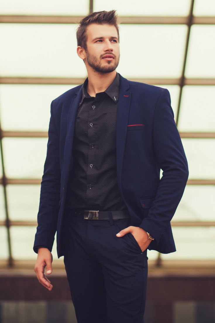 navy blue shirt combination