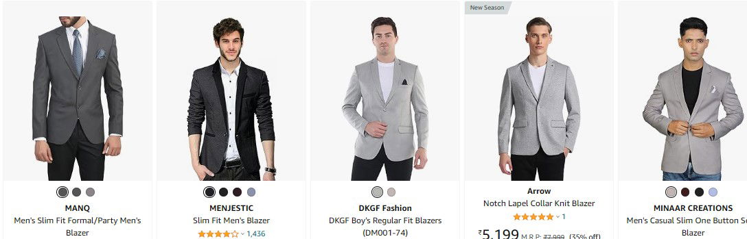 grey blazers for men