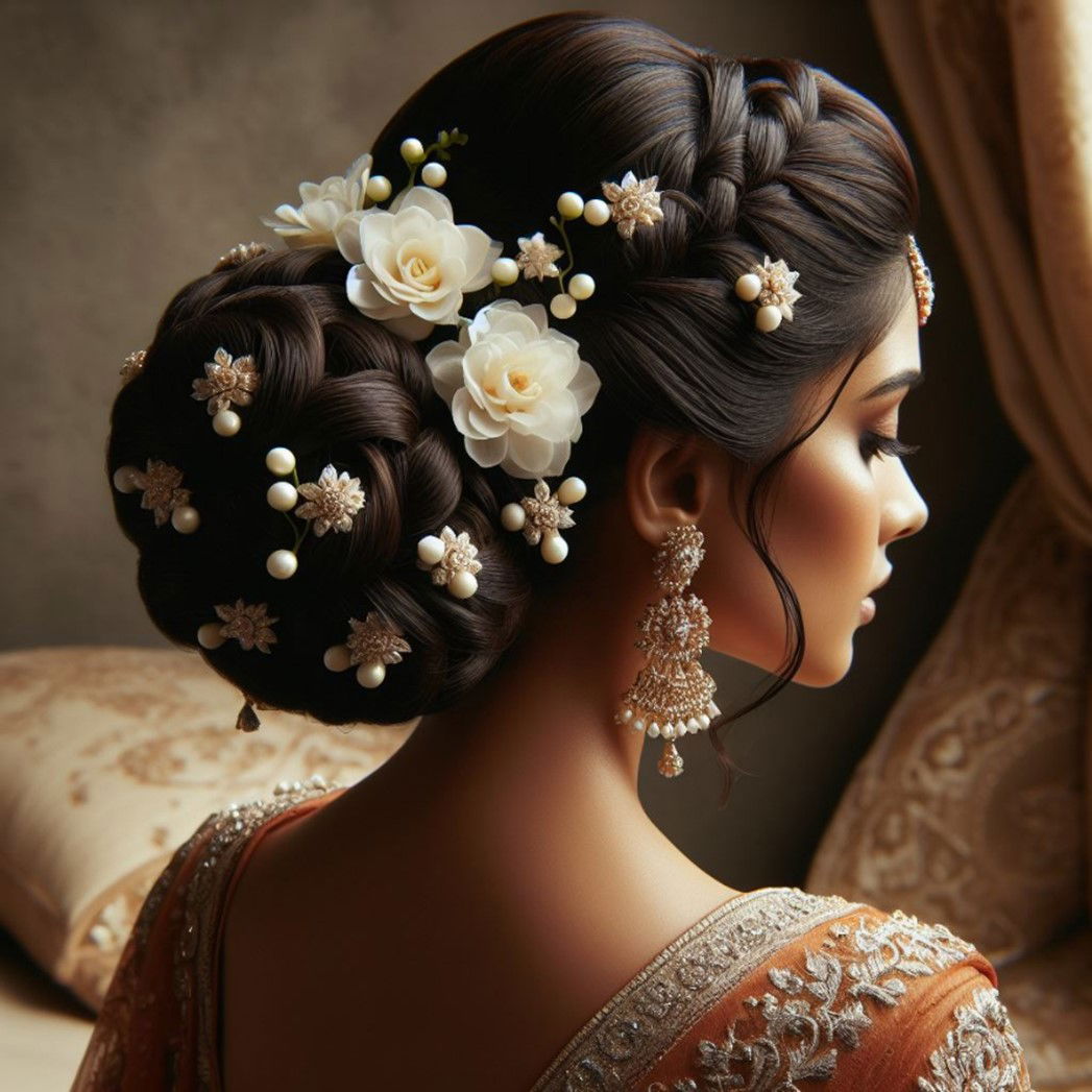 the classic bun briday hair style