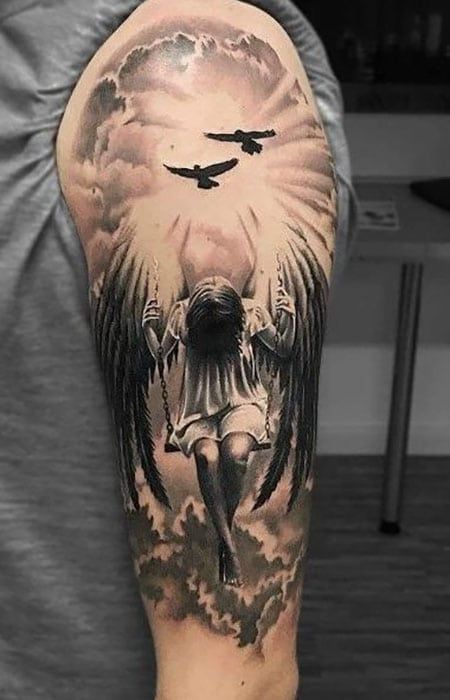 Angel tattoo for guys 