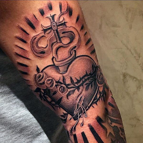 Heart tattoo for men