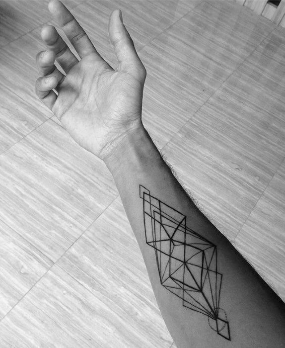 Simple line tattoo for men1