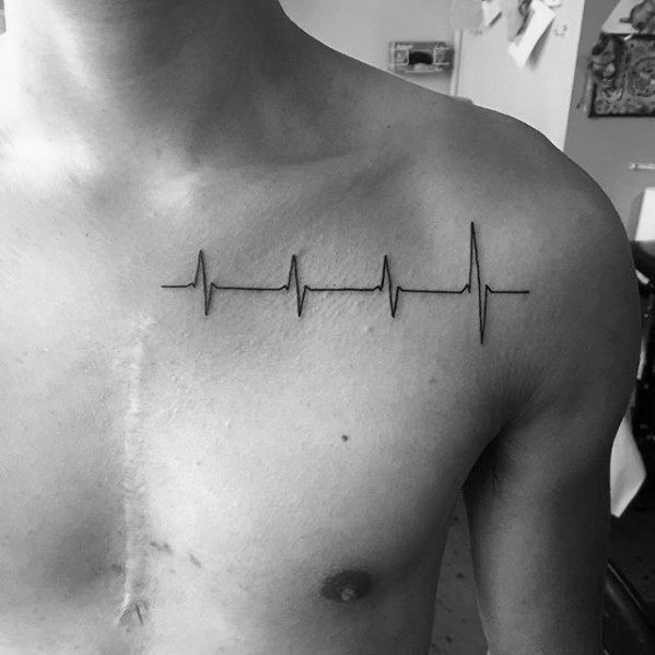 Simple line tattoo for men