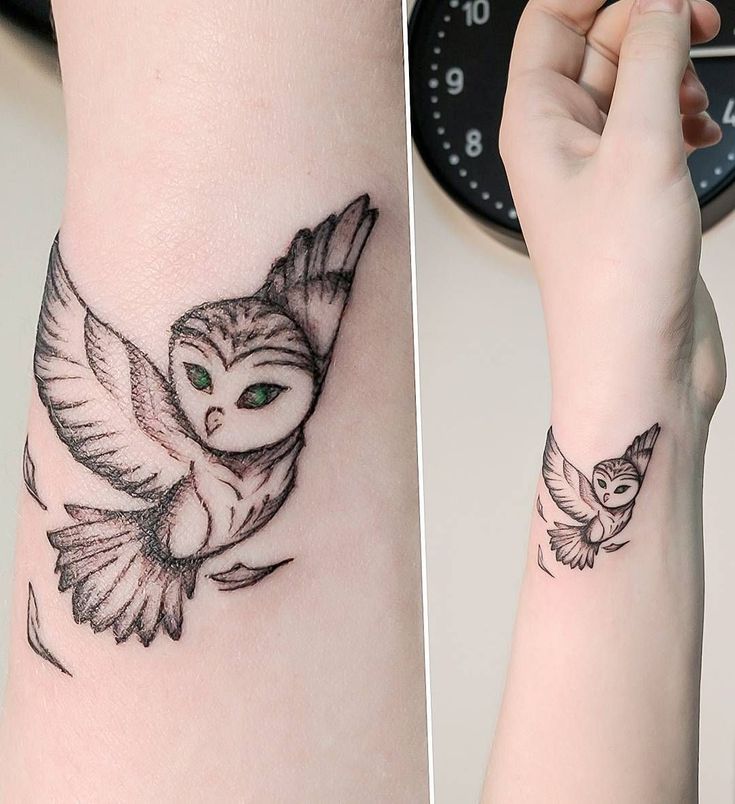 small owl tattoo design