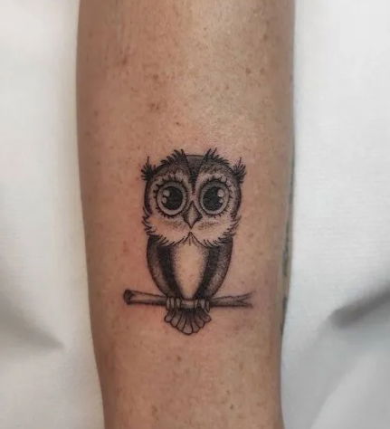 small owl tattoo design | small tattoos for men