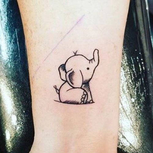 Small elephant tattoo | small tattoos for men