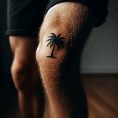 Simple and Small Palm Tree Tattoo | small tattoos for men