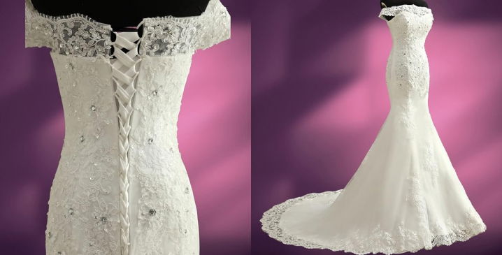 White Mermaid Wedding Dress