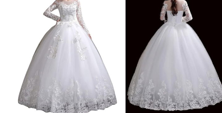 Floral Bridal wedding dress