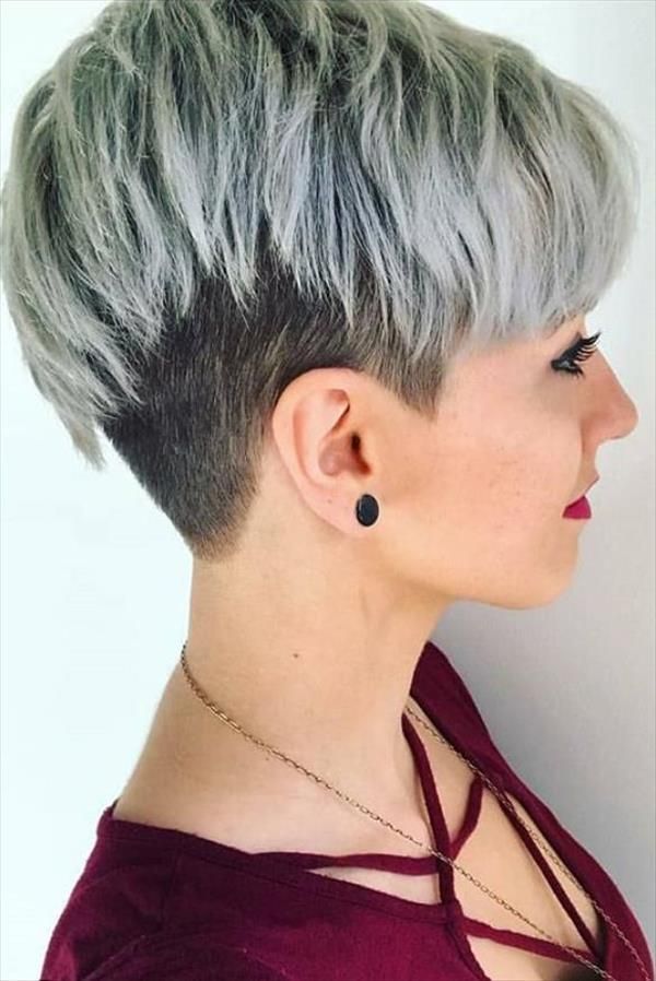 Short Pixie with undercut hairstyle for women