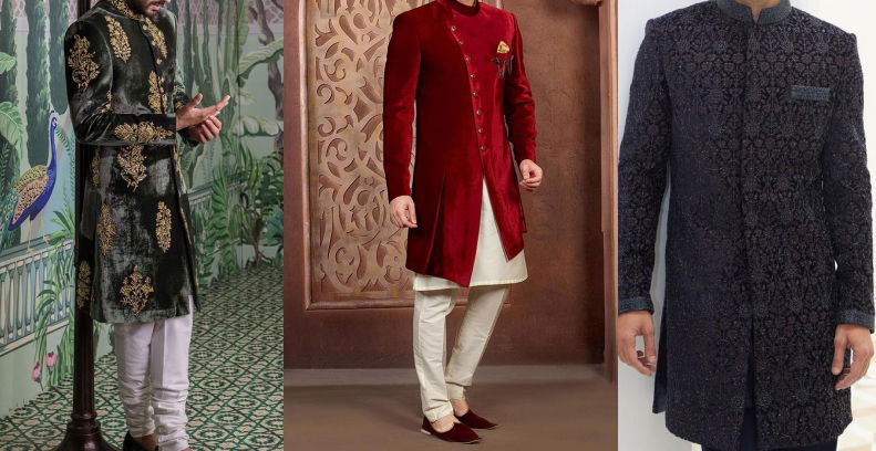 Velvet Sherwani