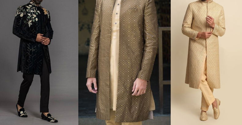 Indo-Western Kurta Pyjama Sherwani