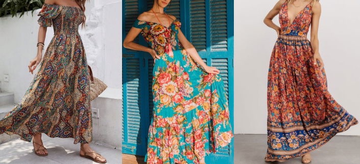 Bohemian Style Maxi Long Dress for Women