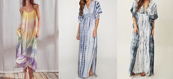 Tie-Dye Maxi Dress for Women