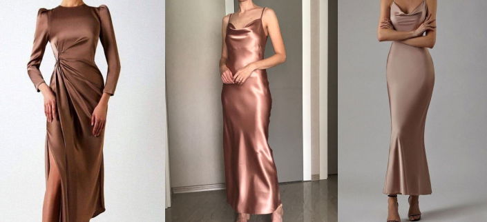 Satin Slip Long Dress for Women