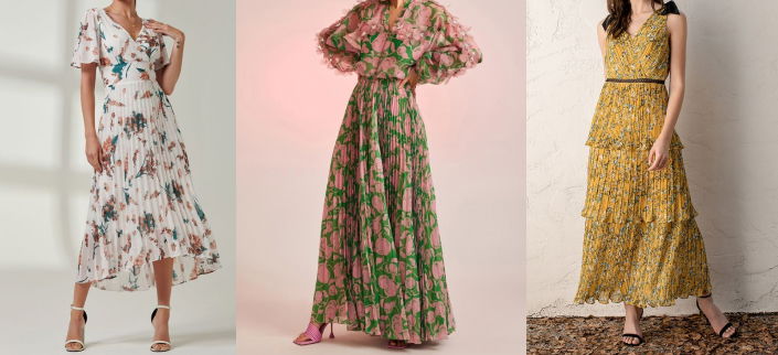 Pleated Maxi Long Dress for Women