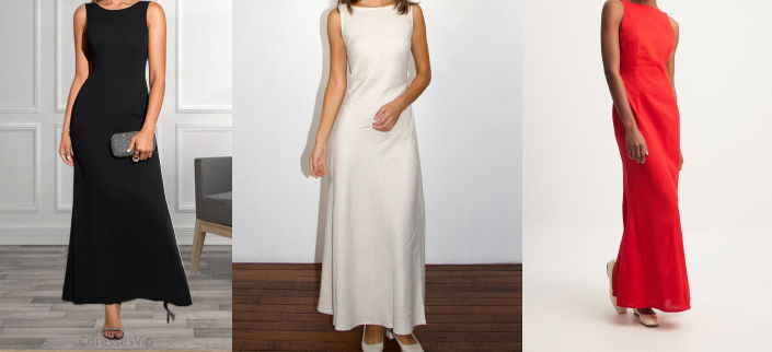 Boat Neck Maxi Dress