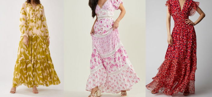 Floral Print Maxi Dress 
