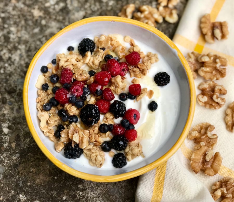 Yogurt with Fruit and Nuts