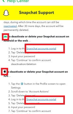 Steps on How to Delete Snapchat Account