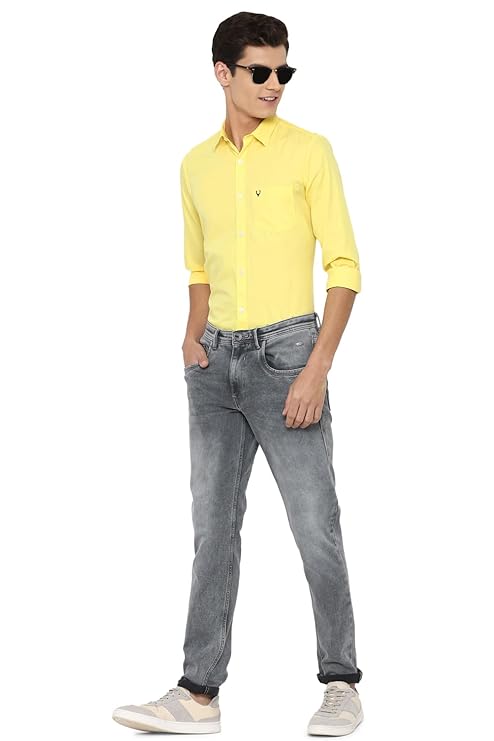 Yellow Shirt and Grey Jeans Combo | yellow shirt matching pant
