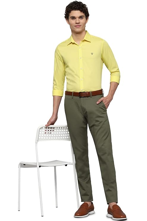 Yellow Shirt and Olive Green Pants Combo