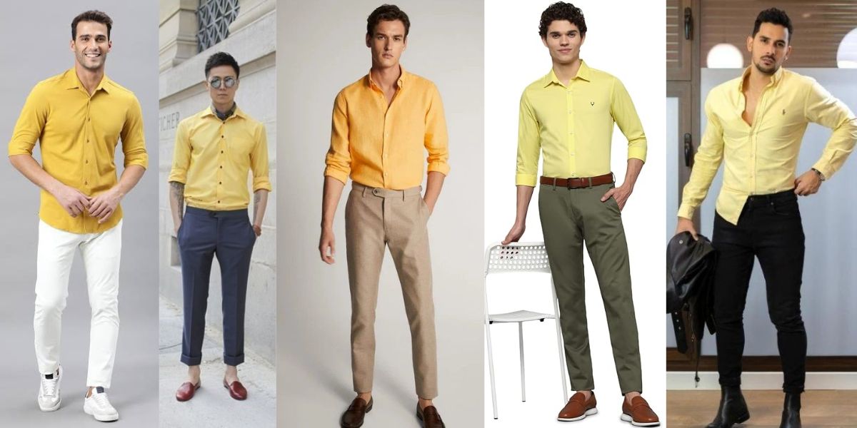yellow shirt matching pant