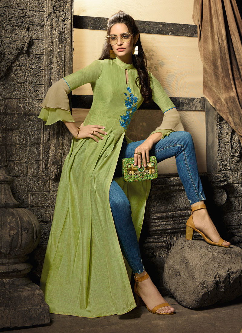 Indo-Western Kurti With Jeans | kurta with jeans