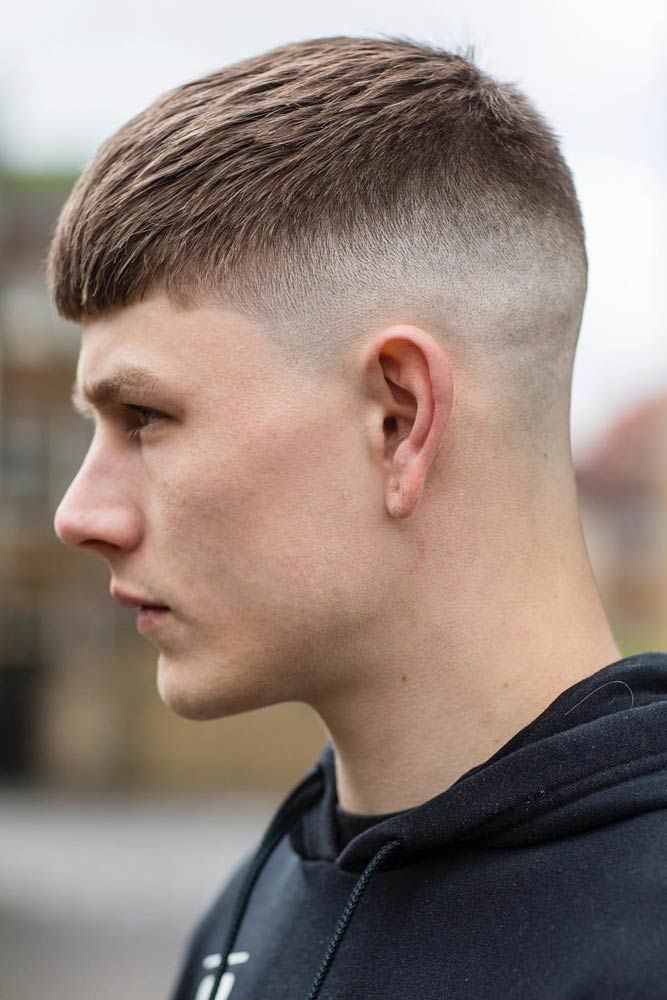 Ivy League buzz cut for men with short hair