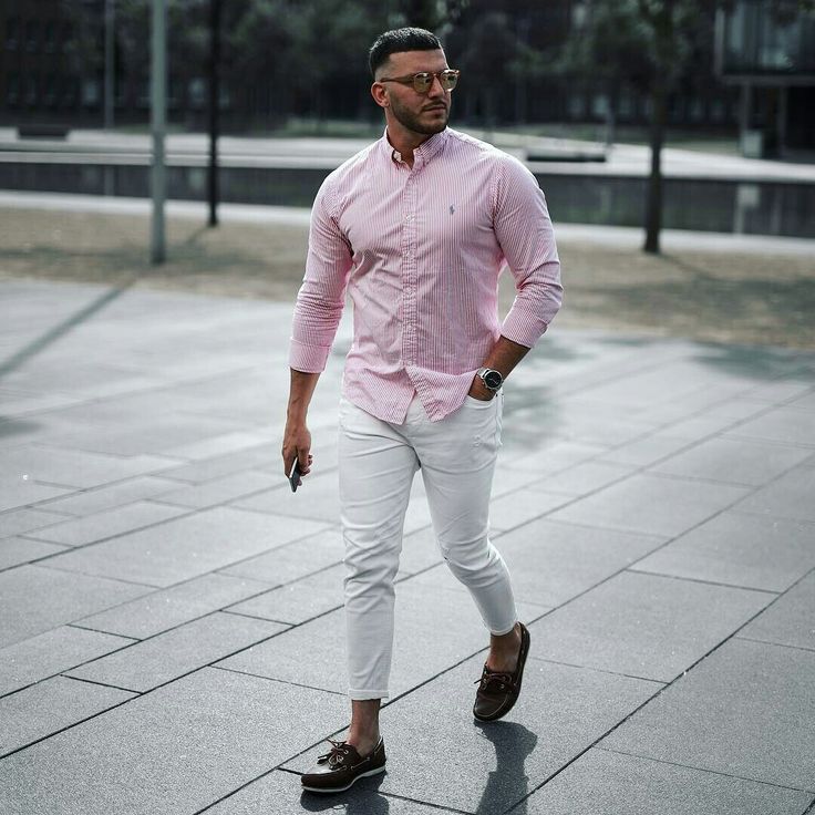White Jeans with a Pink Shirt