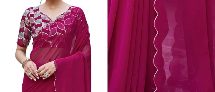 Georgette Saree Under Rs.1000