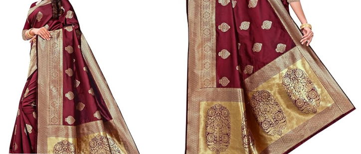 Kanjivaram Silk Saree Under Rs.1000