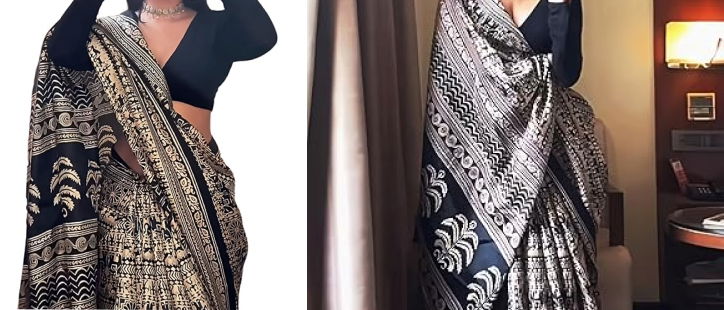 Kalamkari Print Saree Under Rs.1000