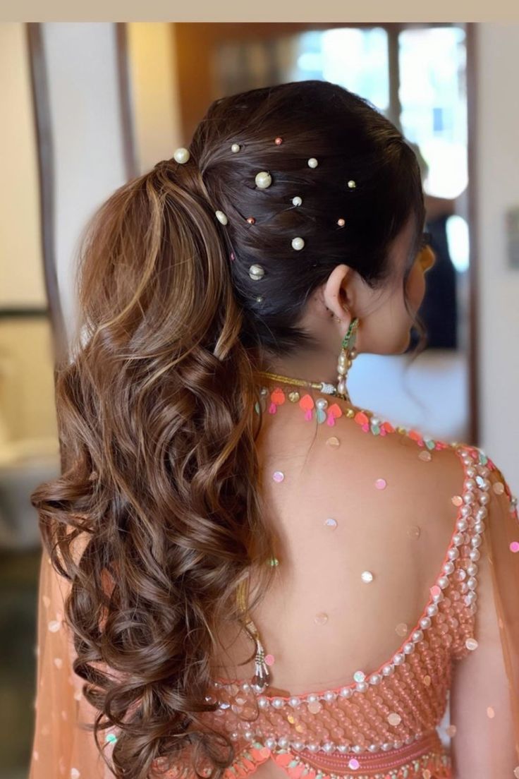 A High Ponytail | hairstyles for sarees