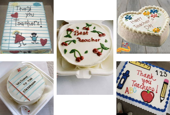 Simple Teachers Day Cake Design