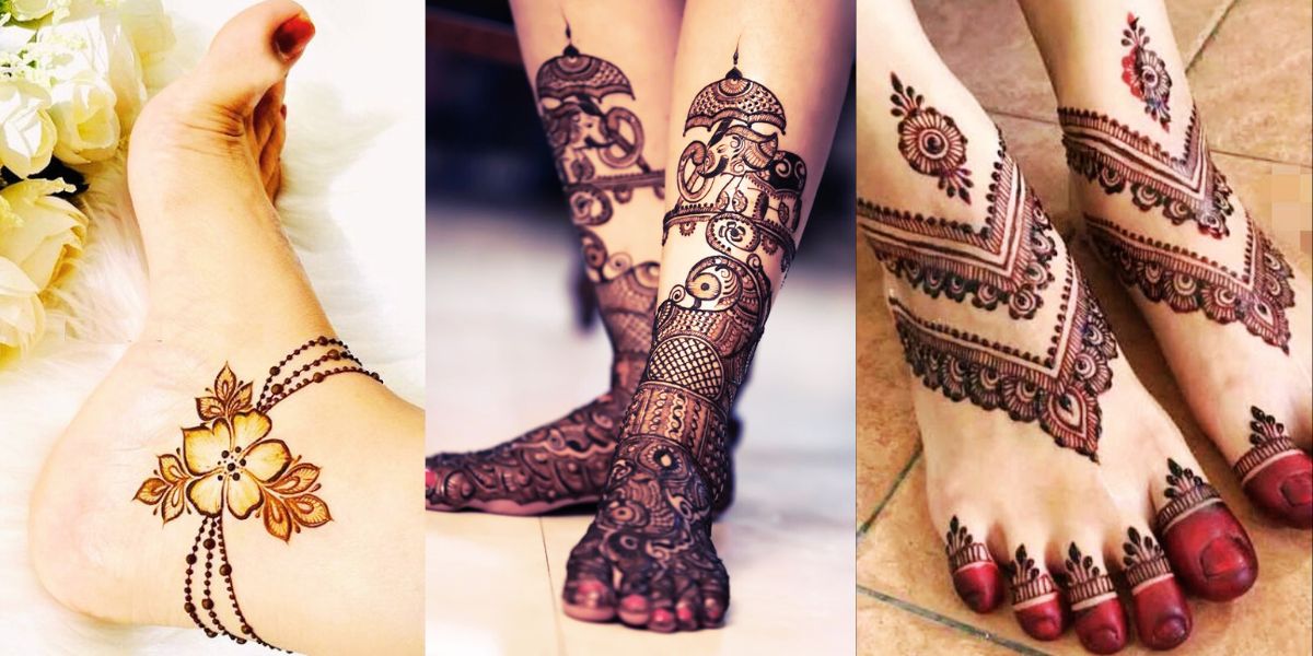 mehndi design for leg
